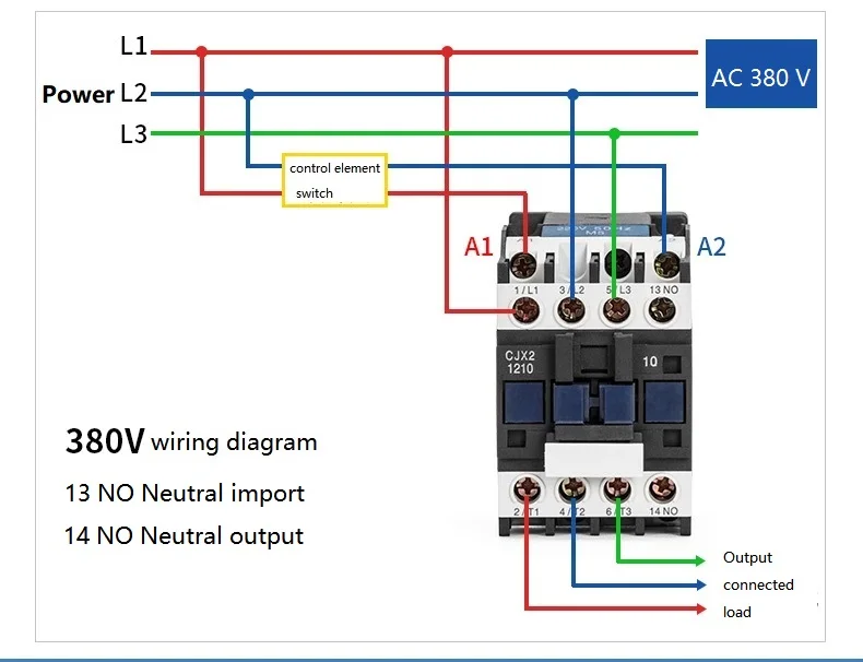 Contactor Magnetic Contactor Cjx2 1210 220v 380v Andeli Circuit Rating ...