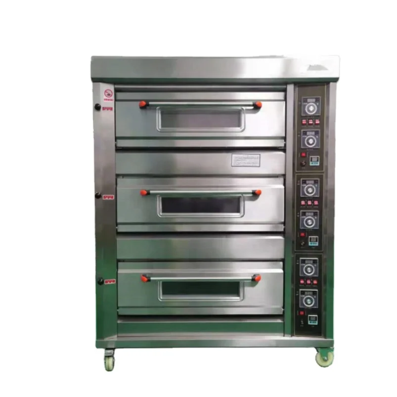 3 Decks 9 Trays Commercial Electric Baking Oven Large Kitchen Equipment  Appliance Pizza Cake Oven Moon Cake Bread Bakery Machine with Steam - China  Pizza Oven, Bread Pizza Oven