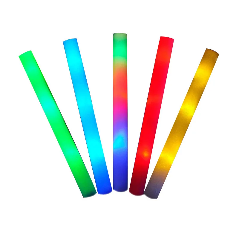 Custom LED Glow Foam Stick Cheap Led Baton Stick Foam Night Run Use Flashing Light up Cheering Stick Led Foam Baton