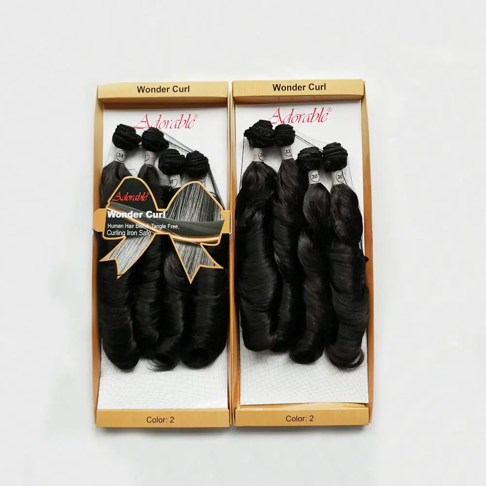 Wholesale Protein Synthetic Hair Extension, 4pcs In A Pack, 50% OFF
