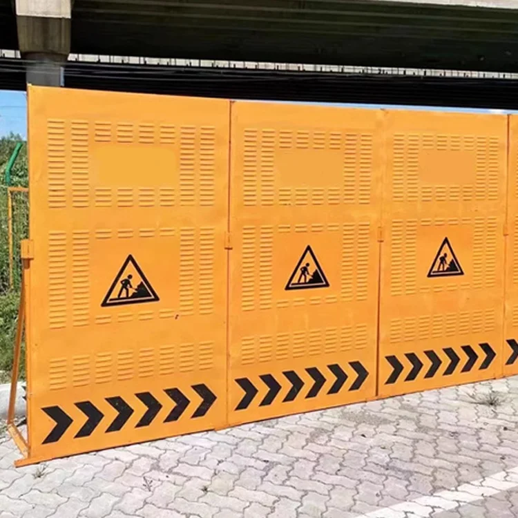 Eco-friendly Metal Barrier Frame Easily Assembled Industrial Design Adjustable Park Construction Site Edge Protection Fence