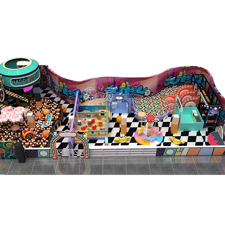 Happy Baby Factory Price Oem Custom Soft Playground Games Play Center Kids Indoor Playground Equipment With Slide for Sale
