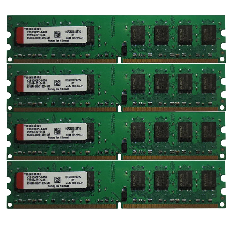 16 Гб 4X4GB PC2-6400 DDR2-800MHZ 240pin AMD посвященный настольных памяти Ram 1,8 V SDRAM (синхронное динамическое ОЗУ) только для AMD, а не для INTEL материнская плата или процессор