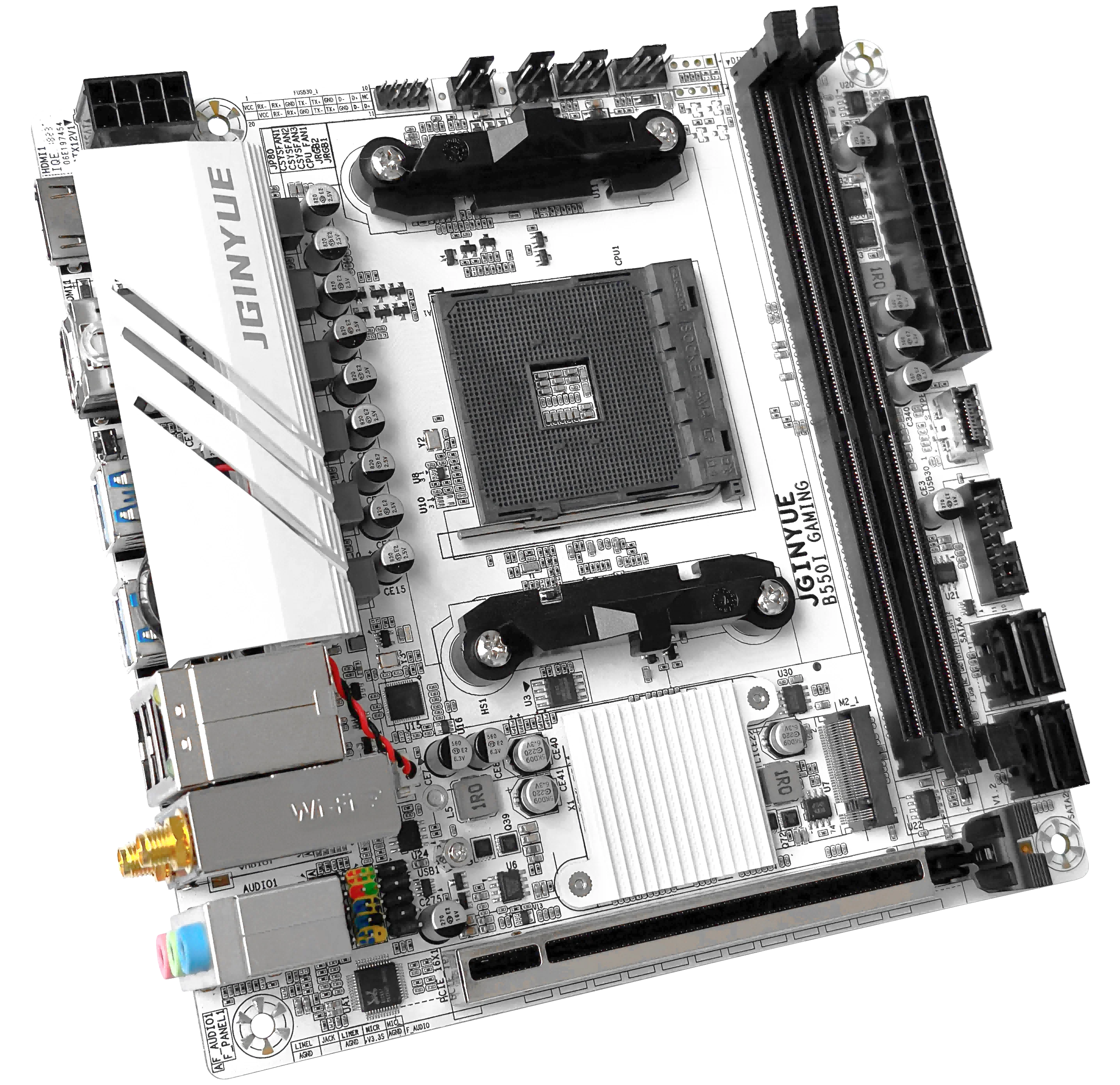 JGINYUE B550i Mini ITX Motherboard for AMD Ryzen 4000/5000 Series