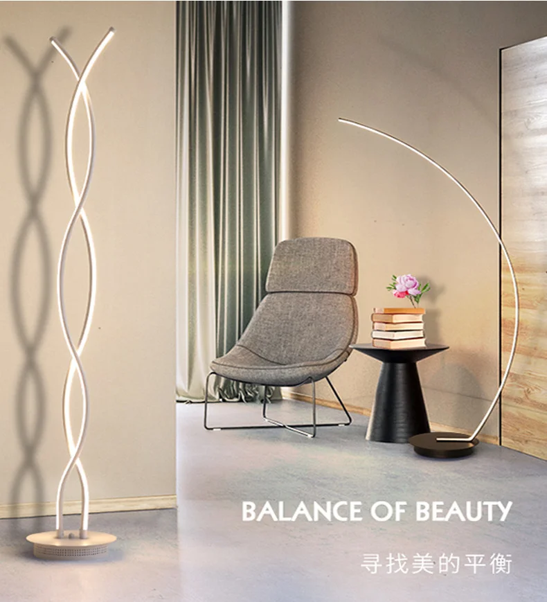 Simple Creative Post Modern Nordic Living Room Bedroom Hotel Office Table Lights Led Floor Standing Lamp