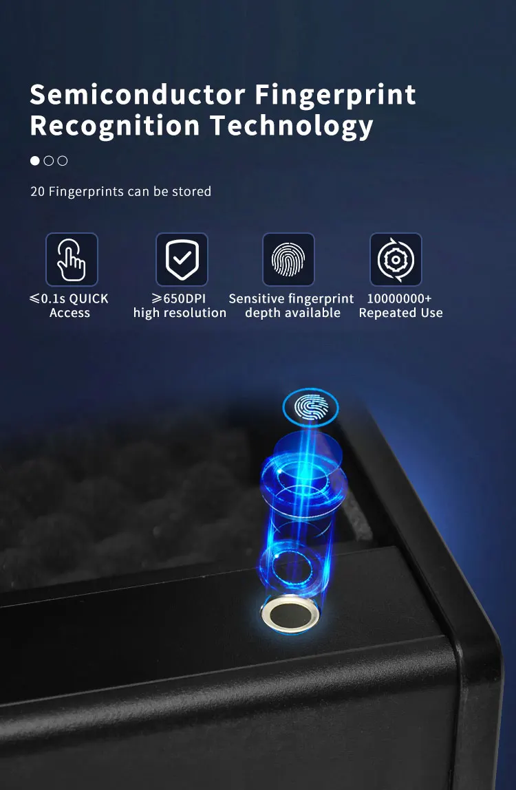 CEQSAFE Quick Open with Fingerprint Digital Safe Box Biometric Gun Safe manufacture