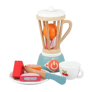 Children Play House Kitchen Toys Simulate Bread Machine Blender Juicer Wooden Toy