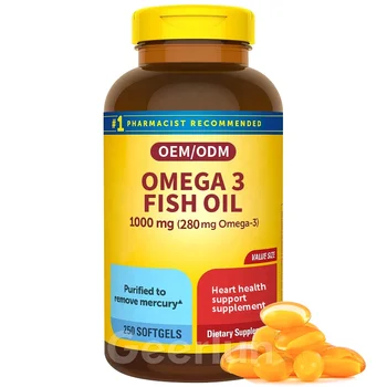 Best Sale Vegan Halal Omega-3 Fish Oil Softgels EPA & DHA Supplements Optimal Absorption Soft Capsules