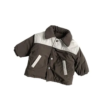 2025 Autumn and Winter Korean Style Children's Cotton-padded Baby Coats Thickened and Warm Children's Tops
