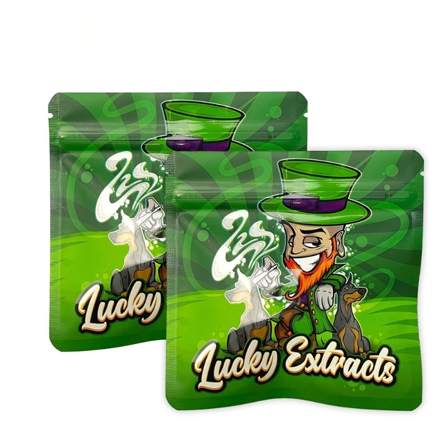 Custom Resealable Mylar Bags Food Storage Bags  Double-sided Printing Tobacco Packaging Pouch