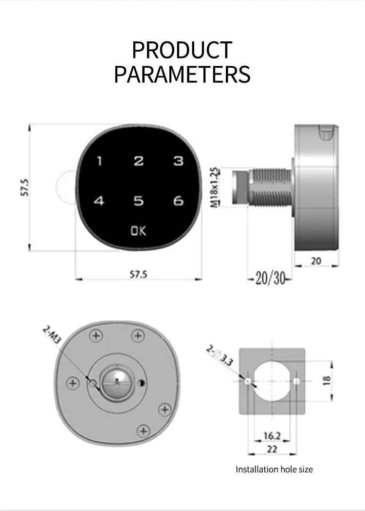Six Digit Password Cam Lock Indicator Office Safety Cabinet Locks ...