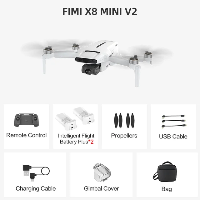 FIMI X8 Mini Pro 250g-Classic 4K Drone 3-Axis Gimbal Camera