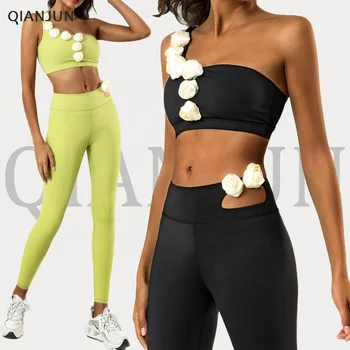 High Quality Seamless Gym Fitness Yoga Sport Wear Women 5pcs Workout Outfits Yoga Sets For Women Athletic Sets Sport