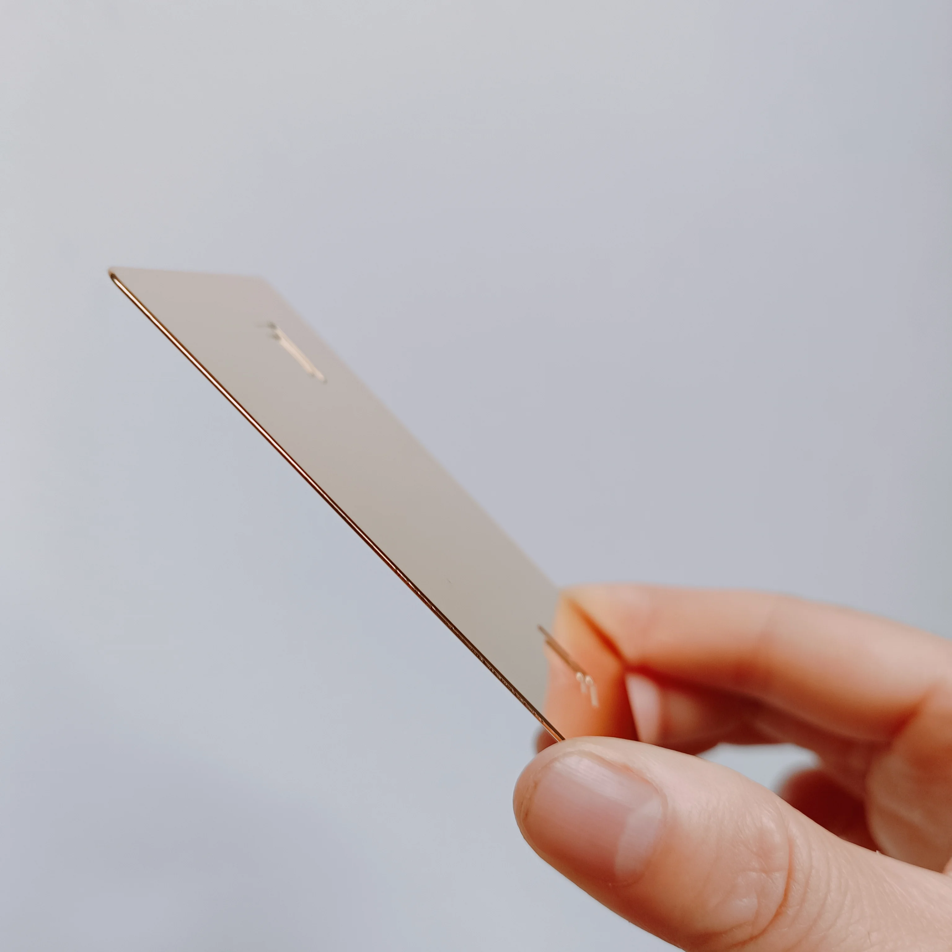 Free Online Bank Card Custom Blank Metal Bank Atm Card Printing Services 4442 4428 Nfc  Double Chip Metal Credit Card