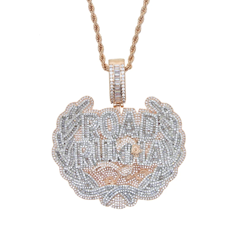 Rose 2024 Gold Road Runna Two Tone Color Badge Pendant