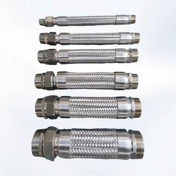 Competitive Price Custom 304 Stainless Steel Metal Threaded Bellows Steam Braided Rubber Hose Looper Nut Type Cut Order Welcome