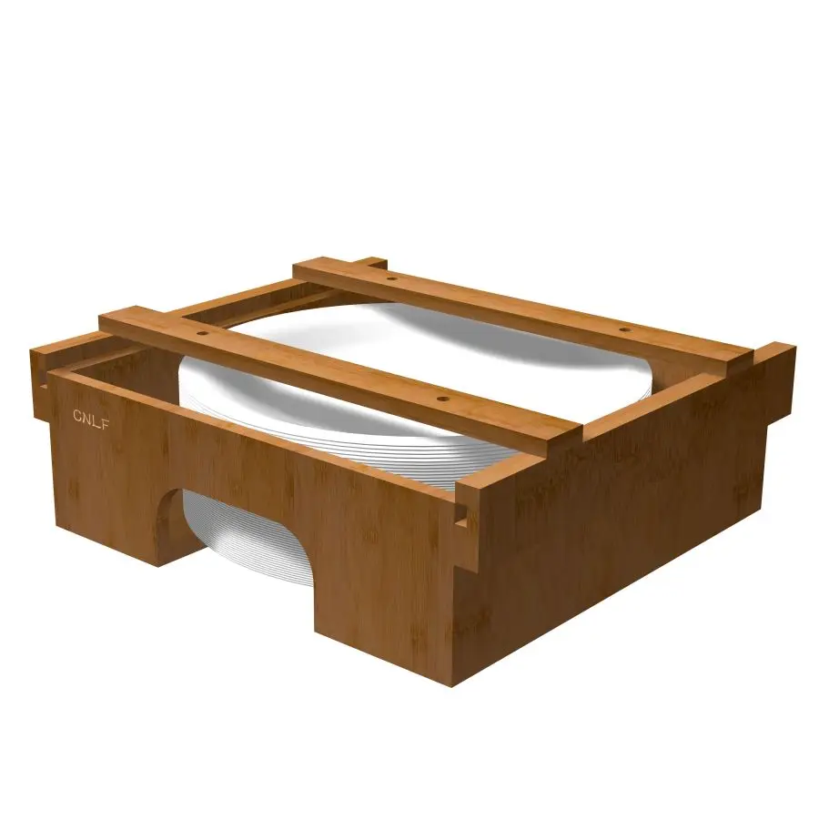 Bamboo Disposable Paper Plate Dispenser Tray Holder And Organizer