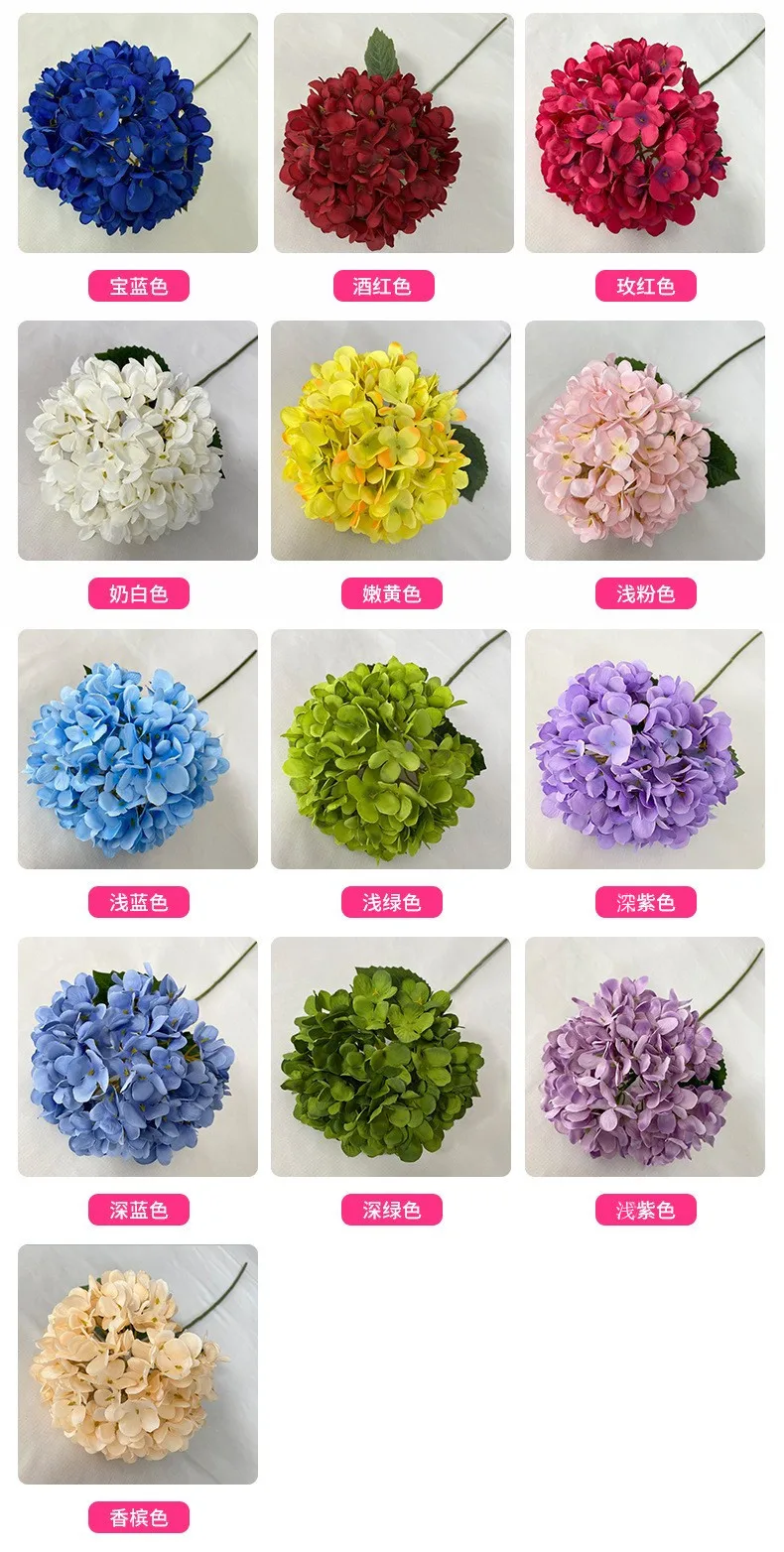 Bulk Wholesale Silk Hydrangeas Wedding Flower Decor Artificial Real