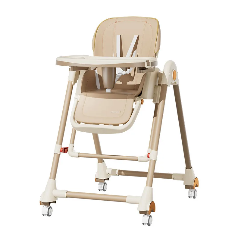 Collapsible with Wheels Dining Chair for Baby Baby Chair Trolley with Cradle Swing Baby Eating Feeding Chair