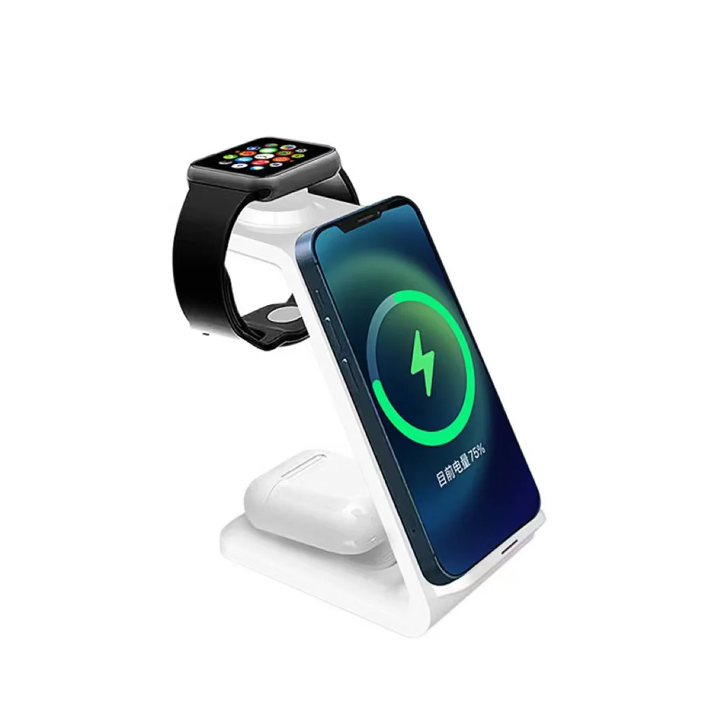 Qi 15w 3 In 1 Usbc Wireless Charger For Iphone Phone Watch