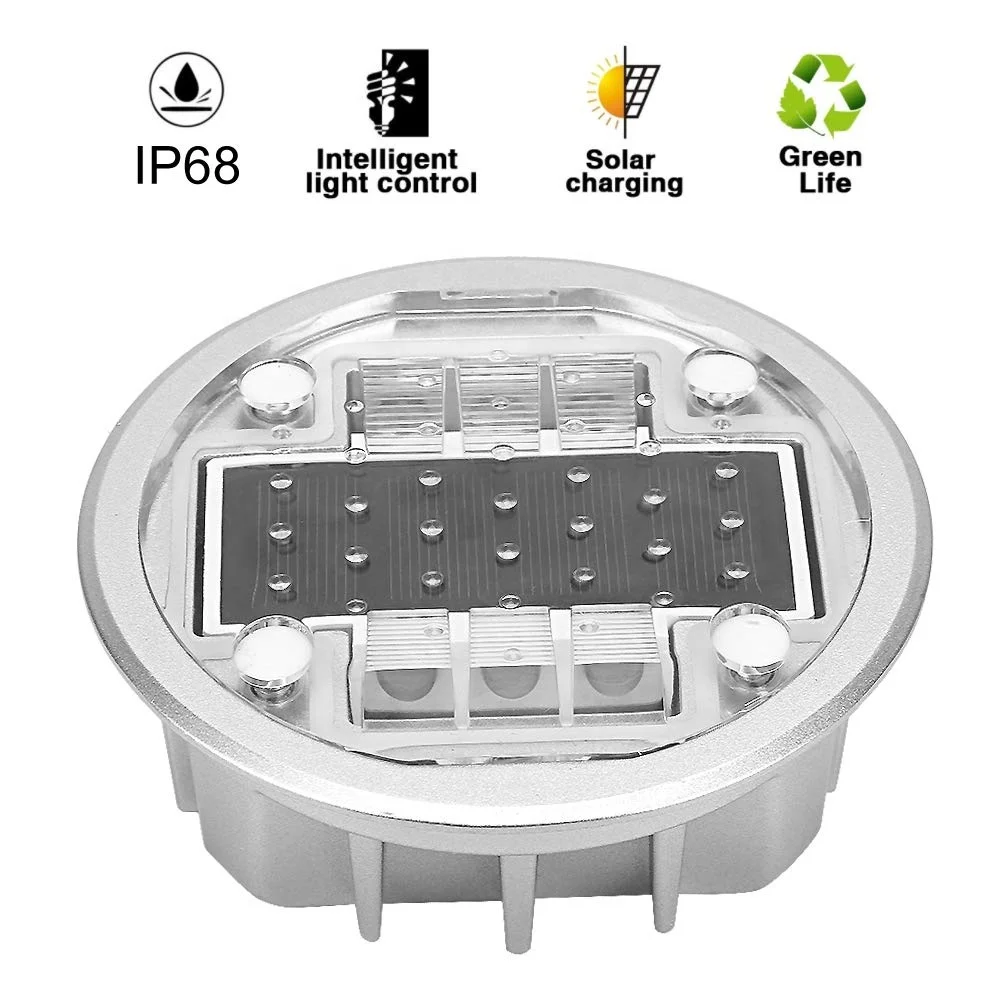 Solar  Driveway Dock Lights  Outdoor Solar Powered Road Marker Lights Bright 6 LED   Step Lights for Deck Path