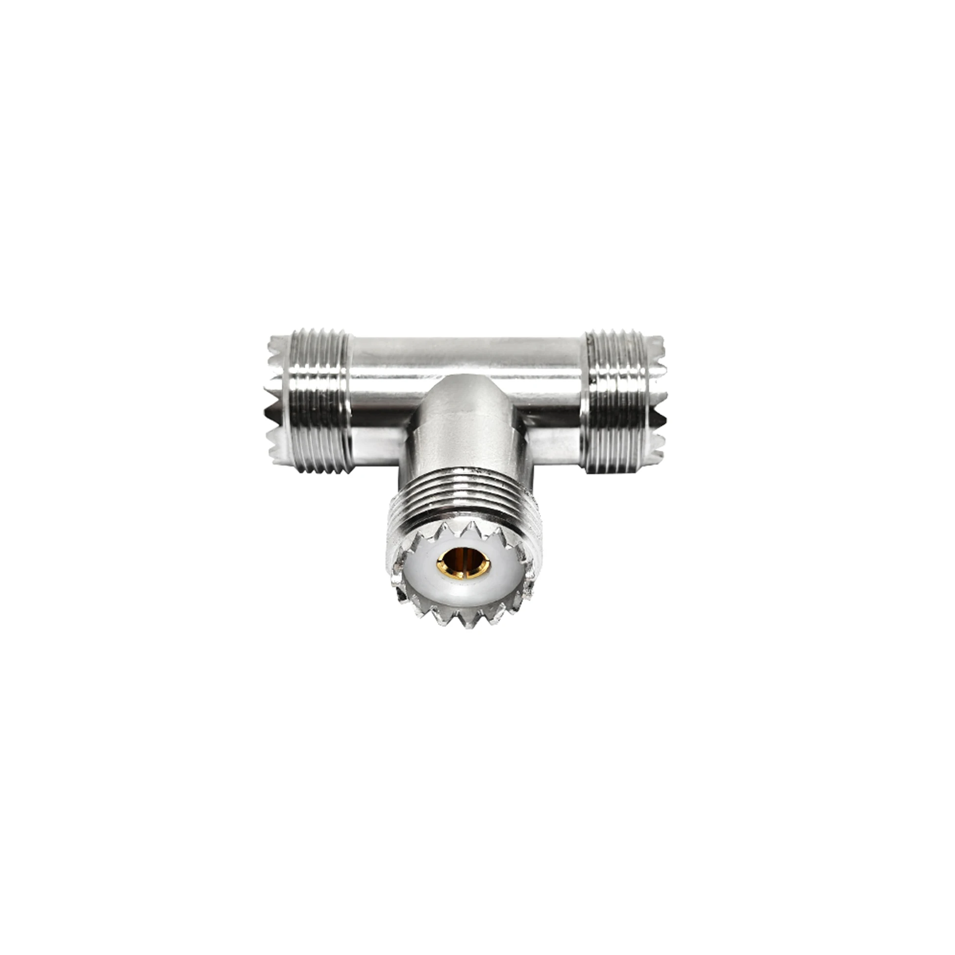 UHF KKK 3-Way Adapter Triple Port RF Coax Connector