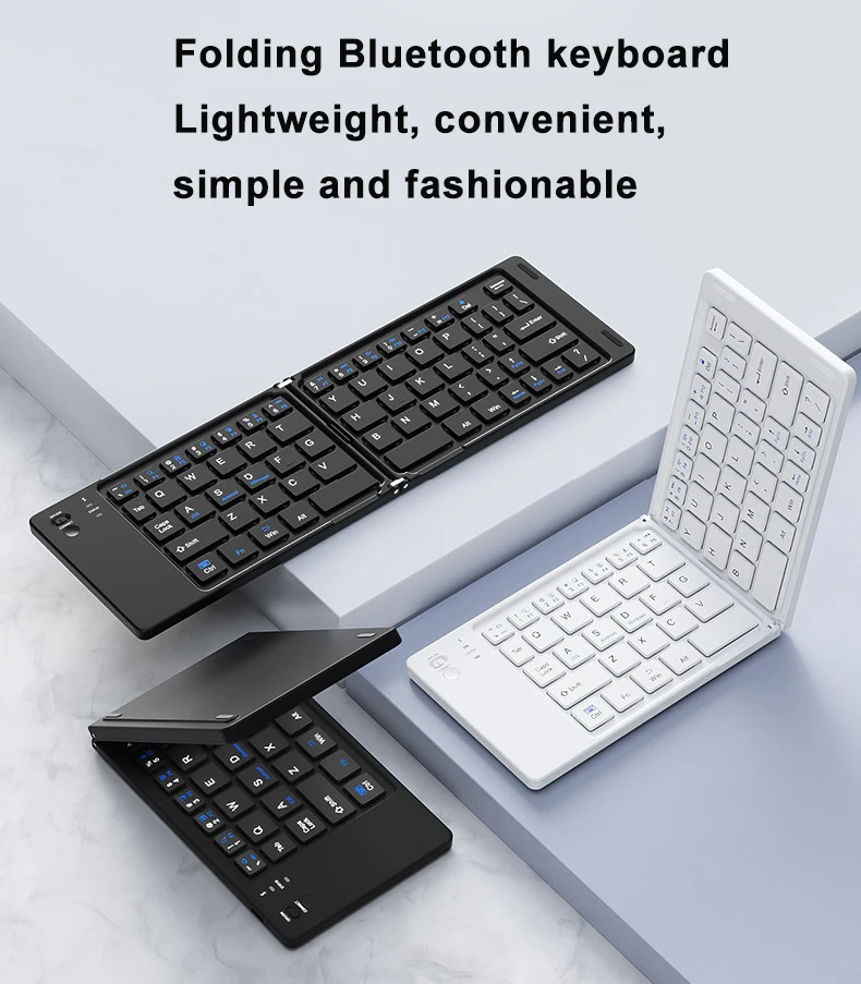 Keyboard logo Foldable Keyboard Teclado bluetooth Para Celular Plegable Ligero bluetooth Keyboard for Light Folding Cell Phone