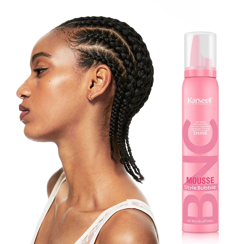 Kraseell Private Label Strong Hold Drying Styling Hair Mousse for Hair Salon