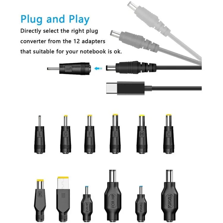 Cavo Di Ricarica USB-C To DC 5.5x2.5 Mm: Alimenta Il Tuo Laptop Con Un Caricabatterie Da 65W