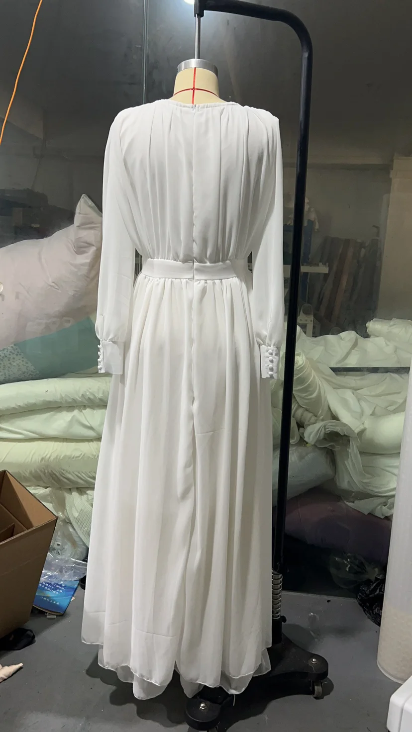 white flowy dress by Timo White Poplin Maxi Dress – Ladida