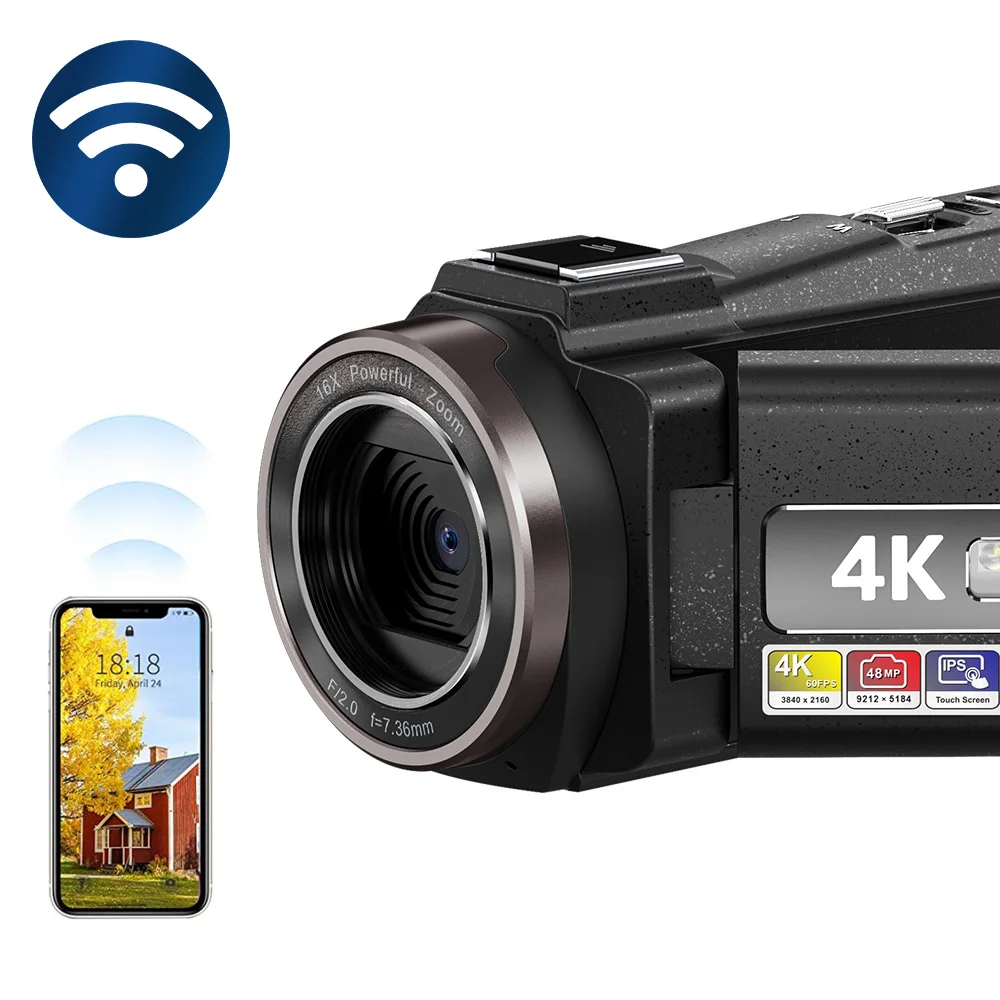 HD Video Camera HDV-254KM - 4K 60FPS Wireless Transmission