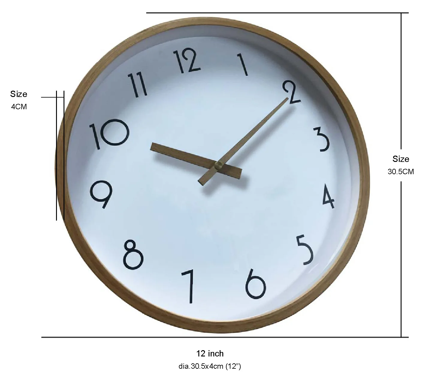 Hot Sale Creative Home Wooden Luminous Quartz Wall Clock Fashion Wall