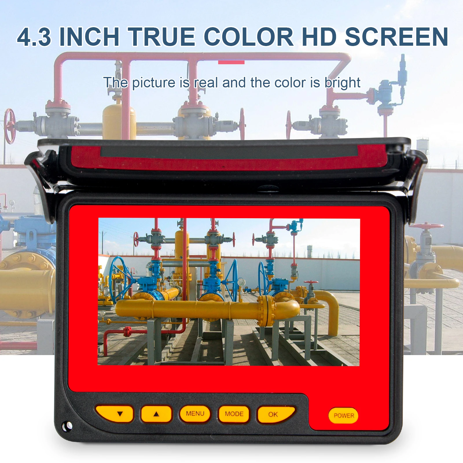Factory Sewer Pipe Camera with 16GB Video Recording, 4.3inch Screen Plumbling Inspectiom Camera From China details