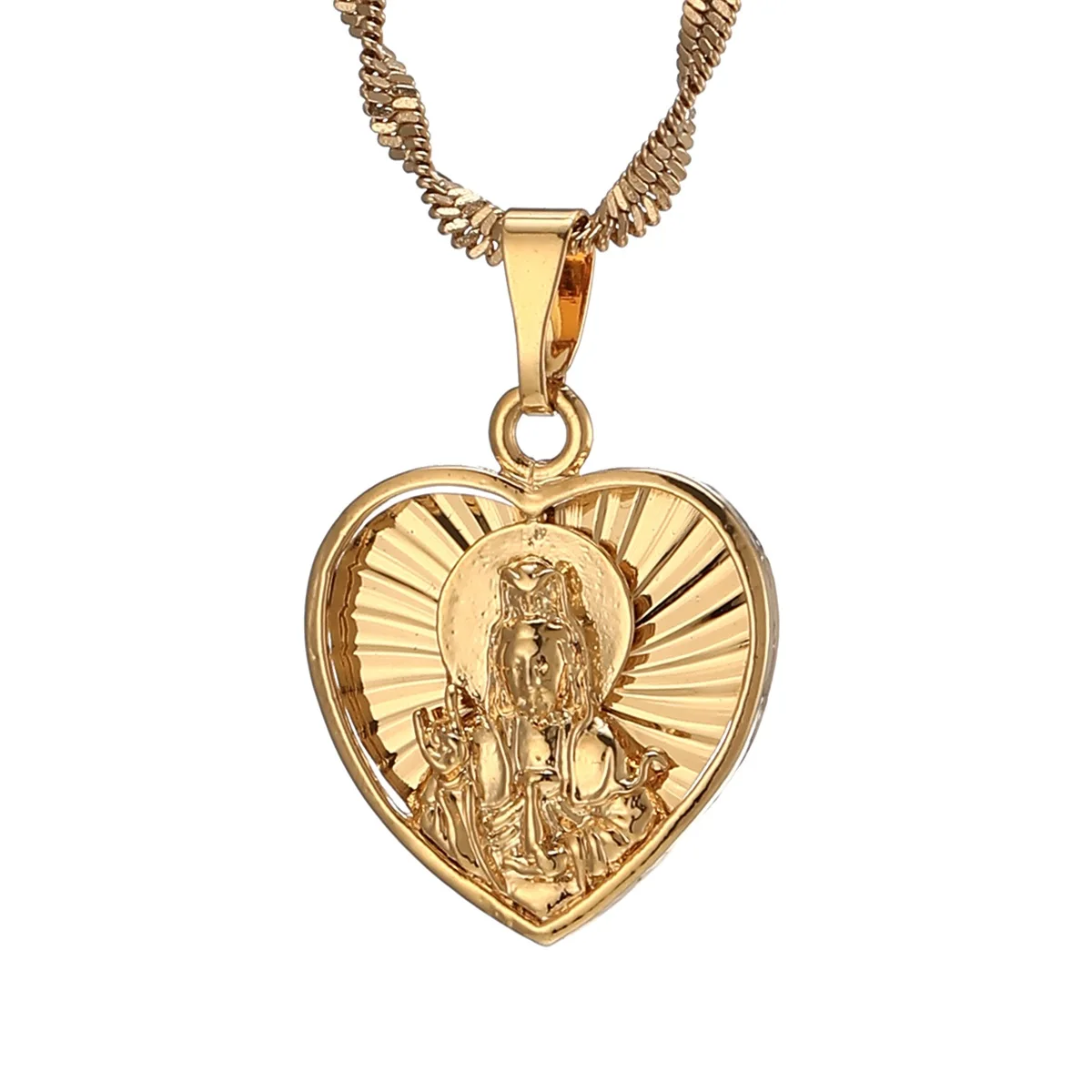 Gold Chinese Style Buddhist Guanyin 
