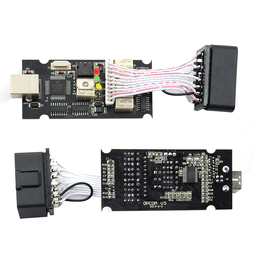 OPCOM V1.70 Flash ažuriranje firmvera OPCOM V5 za Opel Auto Dijagnostički kabel za Opel OP-COM PIC18F458 CAN BUS OBD2 Auto Alati