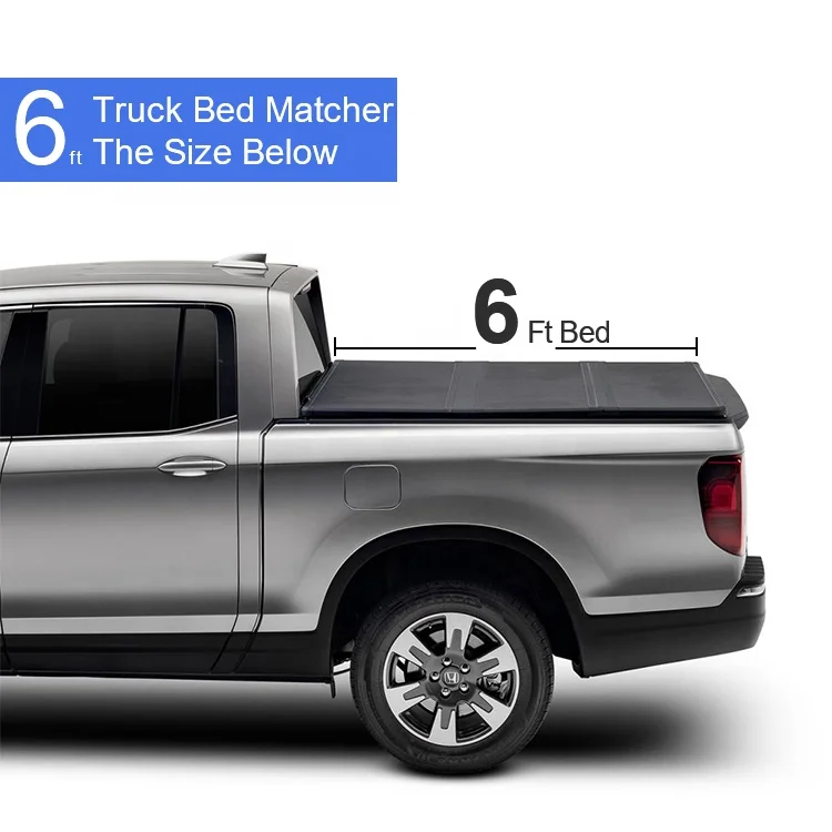 Factory High Quality Hard Tri Fold Aluminum 4x4 Pickup Truck Bed Cover Tonneau Cover for Toyota Hilux Revo Vigo Tacoma Tundra