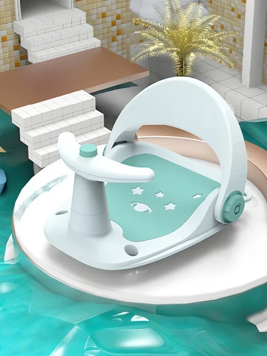 Baby Bath Chair Adjustable Backside Bath Seat For Babies Sit Up Safety