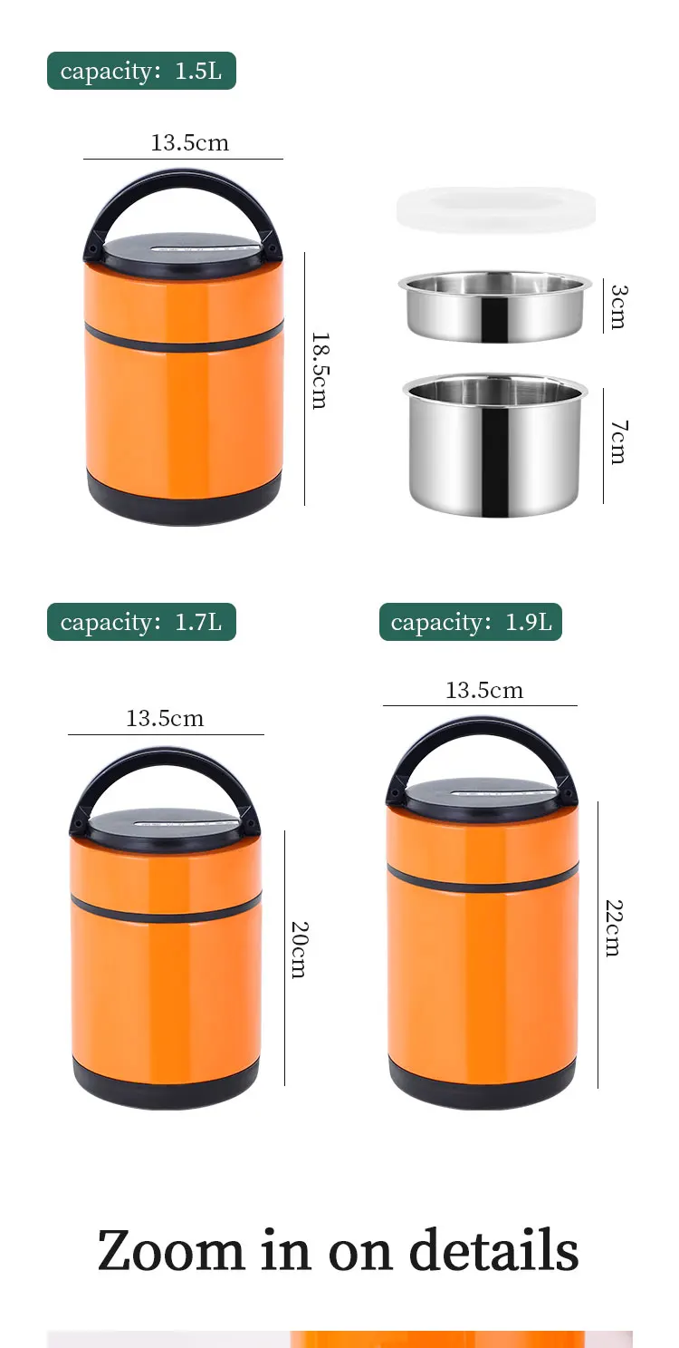 Hottest Leakproof Vacuum Thermal Container Stainless Steel Hot