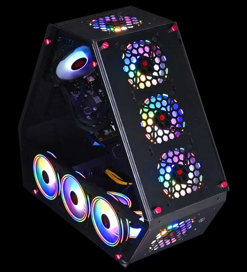 Top Quality Triangle Computer case Acrylic Desktop in Stock