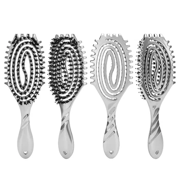 Salon Nylon Bristle Hair Massage Comb Curly Large Paddle Detangling Hair Brush