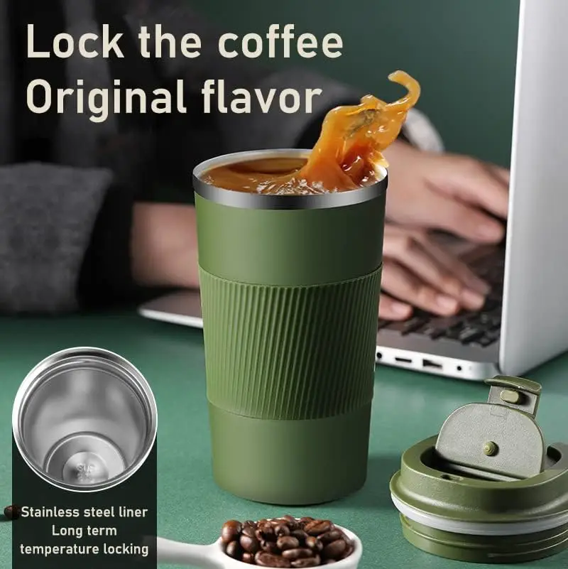 500ML Double Walled Vacuum Insulated Stainless Steel Tumbler Cup Stainless  Steel Travel 510ml Coffee Mug With Logo Termos