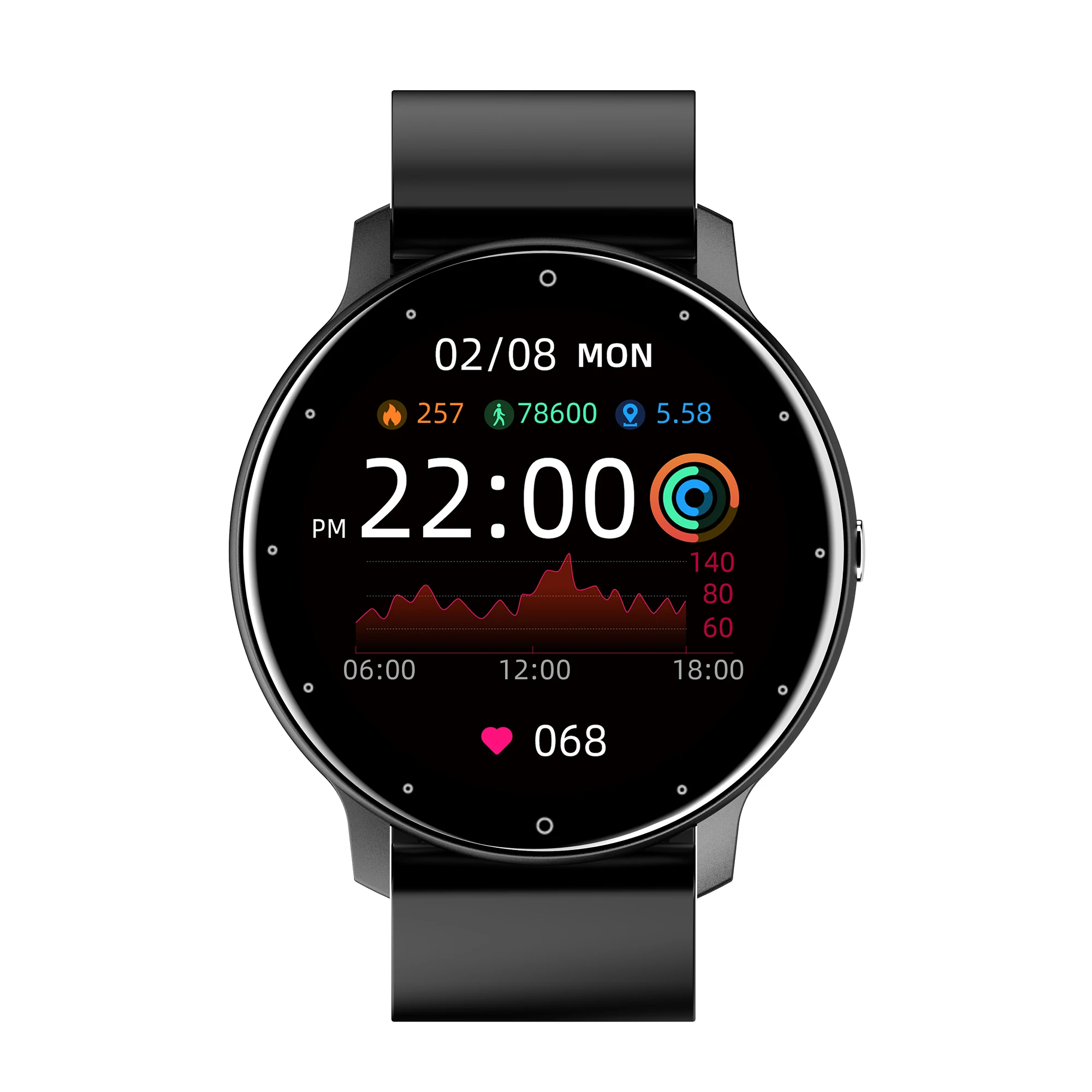 ZL02D Digital Round SmartWatch Heart Rate Sleep Reloj Inteligente Waterproof Android Bracelet Smart Watch
