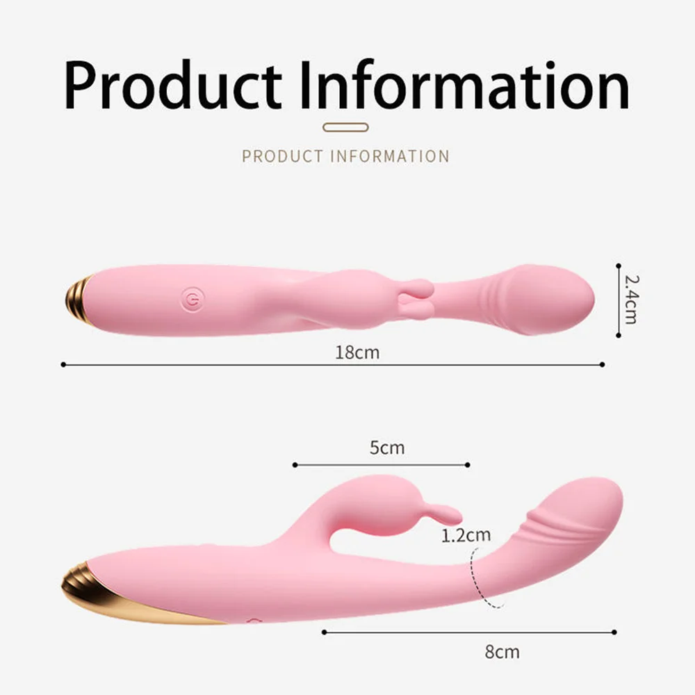 Dual motor rabbit vibrator close-up