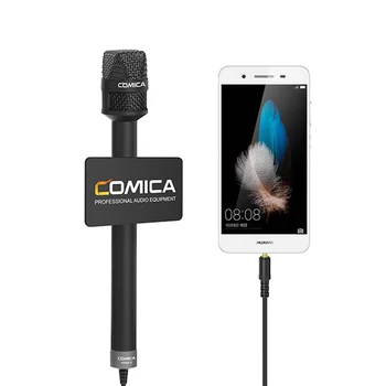 Comica HRM-S Handheld Reporter/Interview Microphone Cardioid Condenser Vocal Microphone for Recording Speech Reporter