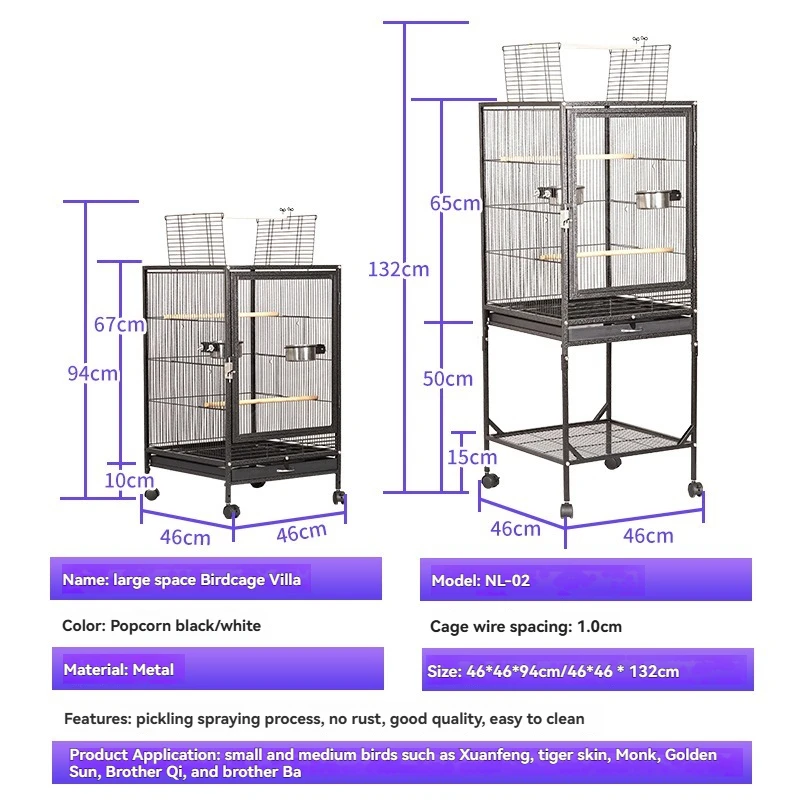Life Saving Large Parrot Cage Escape Proof Design 5 Second Clean Tray ... - Space-Efficient Macaw Bird Cages