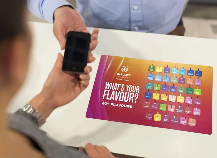 Countertop Promotional Retail Advertisement Pad Changeable Counter Mat with Insert