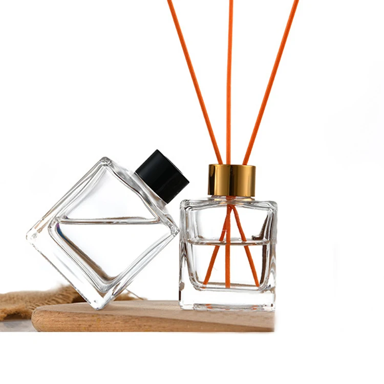 Decorative Glass Aromatherapy Container 200ml Transparent Perfume Fragrance Essential Oil Empty Reed Diffuser Glass Bottle