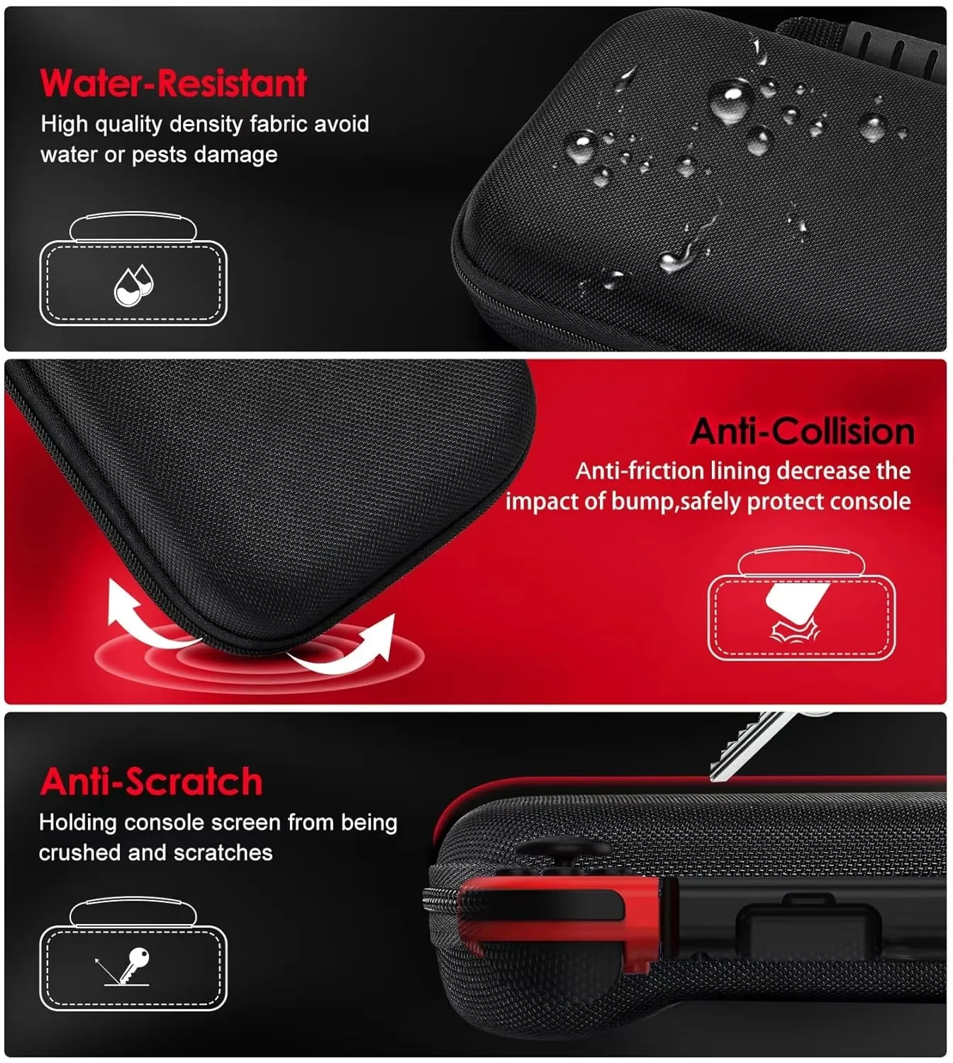 product laudtec custom protective eva hard shell portable shockproof game controller storage case hand bag for nitendo switch 2 yxj35-6