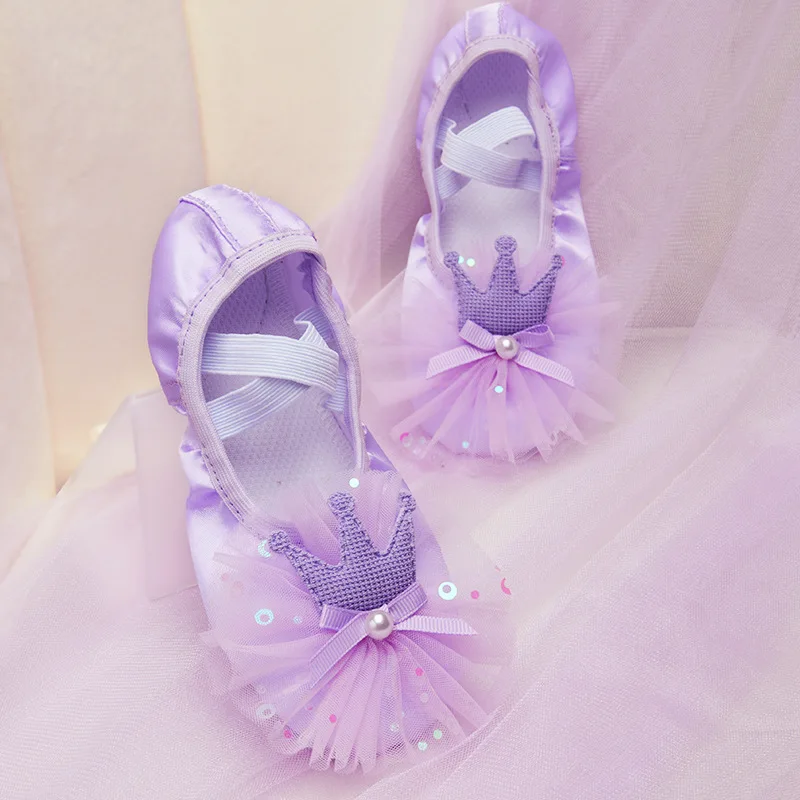 Dance Slippers Purple Ballerina Slippers Ballet Shoes For Toddler