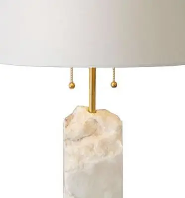 SH STONE Modern Italy New Design Table Light Luxury Hotel Lighting Marble White Backlit Onyx Table Lamp for Bedroom with Onyx Base
